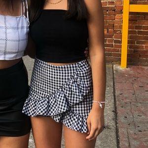 Princess Polly Gingham Ruffle Skort